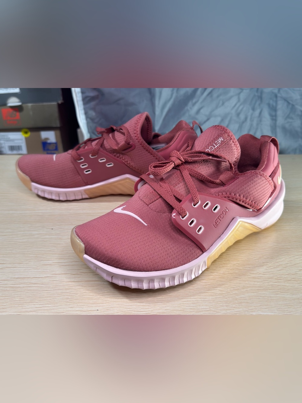 Nike Free Womens Sz 8 Metcon 2 Redwood Athletic Gym Training Shoes CD8526-866